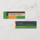 Blokontwerp Mini BC, grijs groen Mini Visitekaartje (Voorkant / Achterkant)