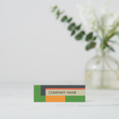 Blokontwerp Mini BC, grijs groen Mini Visitekaartje (Staand voorkant)