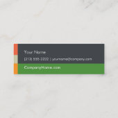 Blokontwerp Mini BC, grijs groen Mini Visitekaartje (Achterkant)