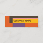 Blokontwerp Mini BC, Oranje bruin Mini Visitekaartje (Voorkant)