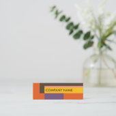 Blokontwerp Mini BC, Oranje bruin Mini Visitekaartje (Staand voorkant)