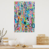 Blokpartij 24 x 36 Poster (Keuken)