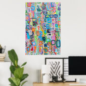 Blokpartij 24 x 36 Poster (Thuiskantoor)