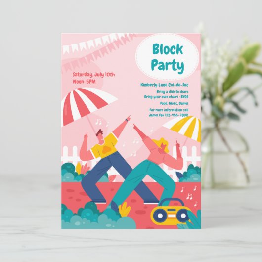 Blokpartij 2 kaart (Staand voorkant)