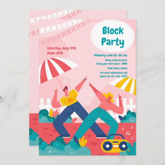 Blokpartij 2 kaart (Voorkant / Achterkant)