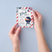 blokpartij 4th Juli BBQ straat partij buurman Flyer (Hand)