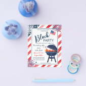 blokpartij 4th Juli BBQ straat partij buurman Flyer (Enkel)