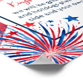 blokpartij 4th Juli BBQ straat partij buurman Poster (Hoek)