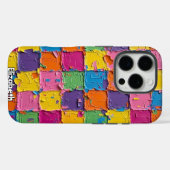 Blokpartij: Abstracte Impasto Case-Mate iPhone Case (Achterkant (horizontaal))