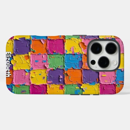 Blokpartij: Abstracte Impasto Case-Mate iPhone Case (Achterkant (horizontaal))