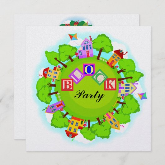 Blokpartij - Buurtevenement - SRF Kaart (Voorkant / Achterkant)