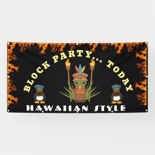 Blokpartij Hawaiiaanse stijl banner (Horizontaal)