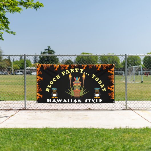 Blokpartij Hawaiiaanse stijl banner (Insitu)