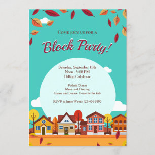 Blokpartij herfst Houses Kaart