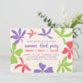 Blokpartij |Uitnodiging zomerpartij Kaart (Staand voorkant)
