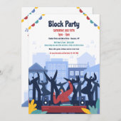 Blokpartijuitnodiging Kaart (Voorkant / Achterkant)