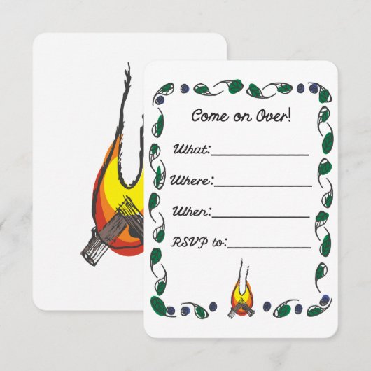 Blokpartijuitnodiging Kaart (Voorkant / Achterkant)