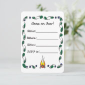 Blokpartijuitnodiging Kaart (Staand voorkant)