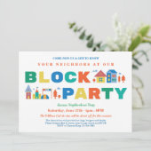 Blokpartijuitnodiging Kaart (Staand voorkant)