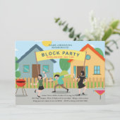 Blokpartijuitnodiging Kaart (Staand voorkant)
