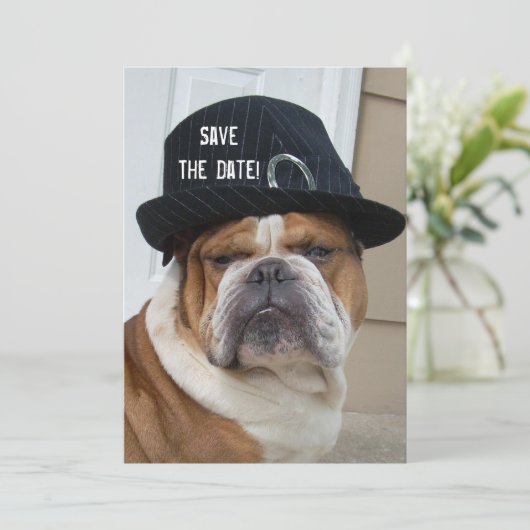 Blokpartijuitnodigingen Save The Date (Staand voorkant)