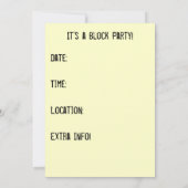 Blokpartijuitnodigingen Save The Date (Achterkant)