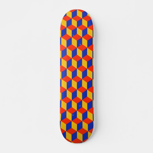 Blokpatroon 01 - Retro Persoonlijk Skateboard (Voorkant)