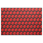 Blokpatroon 02 - Rood op Zwart Stof (Yard (91,4 cm))