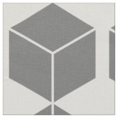 Blokpatroon - Grijs op Wit Stof (Close Up)