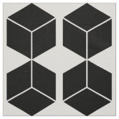 Blokpatroon - Zwart op wit Stof (Swatch)