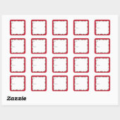 Blokprint Guirlande Vierkante Sticker (Vel)