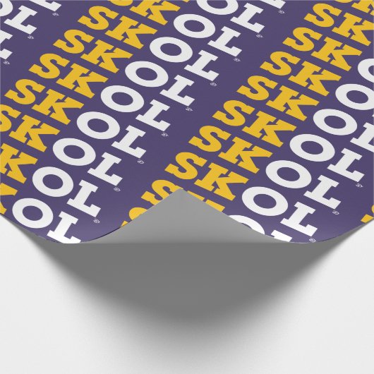 Blokscript "SKOL" — Verpakkingspapier Cadeaupapier (Hoek)