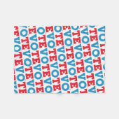 Blokscript "STEMMING" — Blanket Fleece Deken (Voorkant (Horizontaal))