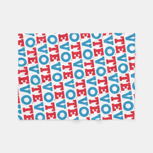 Blokscript "STEMMING" — Blanket Fleece Deken (Voorkant (Horizontaal))