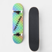 Bloktypografie Kleurrijke Rainbow Aangepaste naam Persoonlijk Skateboard (Voorkant)