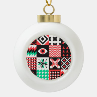 blokvormen Abstracte achtergrond. Keramische Bal Ornament