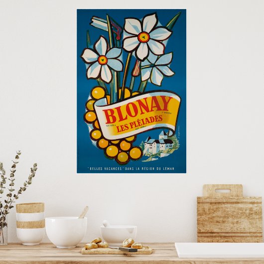 Blonay, Les Pléiades, Zwitserland,Reisposter Poster (Keuken)