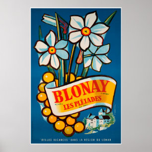 Blonay, Les Pléiades, Zwitserland,Reisposter Poster