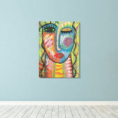 Blond Abstract Acrylportret op OSB Canvas Afdruk (Insitu (Houten vloer))