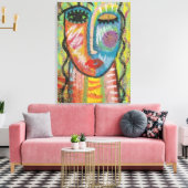 Blond Abstract Acrylportret op OSB Canvas Afdruk (Insitu (Woonkamer))