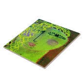 Blond Abstract Portret van een Vrouw Tegeltje (Zijkant)