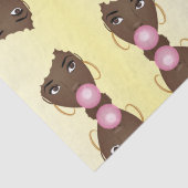 Blond Afro, Popping Pink Bubblegum Tissuepapier (Detail)
