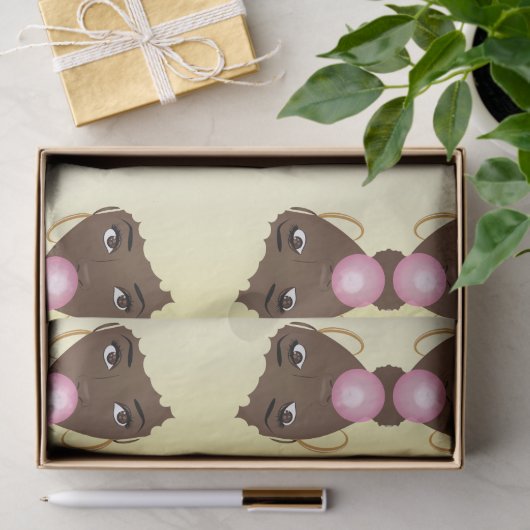 Blond Afro, Popping Pink Bubblegum Tissuepapier (Geschenk)