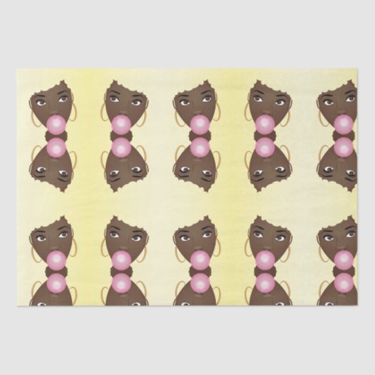 Blond Afro, Popping Pink Bubblegum Tissuepapier (Voorkant)