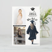 blond Afstudeerder meisje Afstuderen foto bekendma Kaart (Staand voorkant)