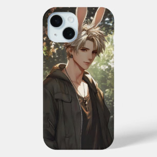 Blond Anime Bunny Boy iPhone 15 Case