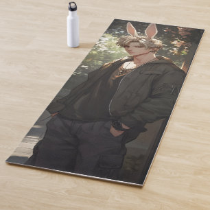 Blond Anime Bunny Boy Yogamat