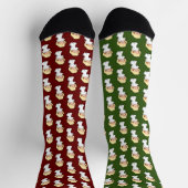 Blond Baby Angel Schattige Kerst Cartoon Sokken (Top)