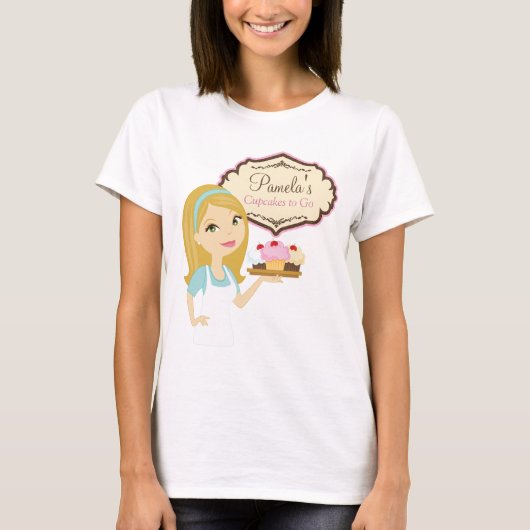 Blond Baker Cupcake D12 T-shirt Design 3 (Voorkant)