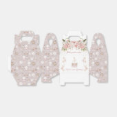Blond ballerina blush roze ballet verjaardagsfeest bedankdoosjes (Uitgevouwen)